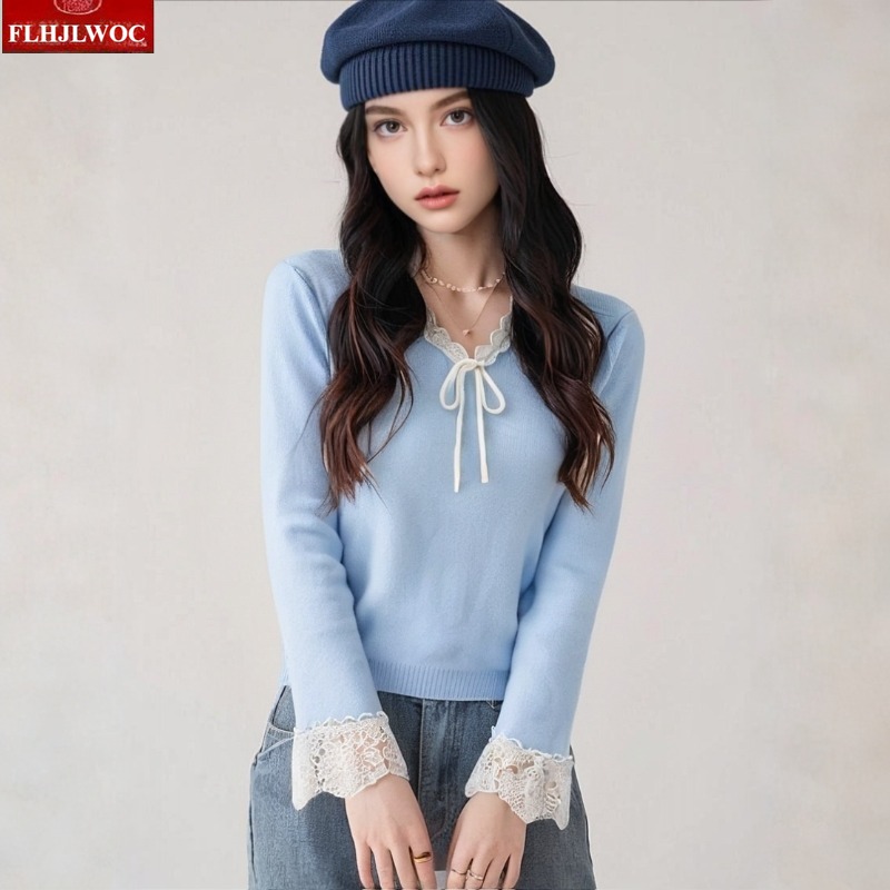 Vintage Fashion In Japan - Bow Tie Tops Jumpers Pullovers New