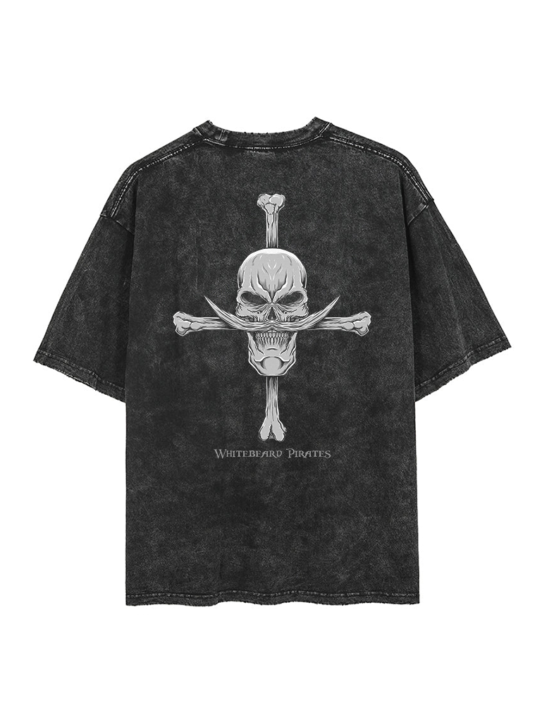 Vintage Fashion In Japan - One Piece Vintage Whitebeard Pirates Graphic