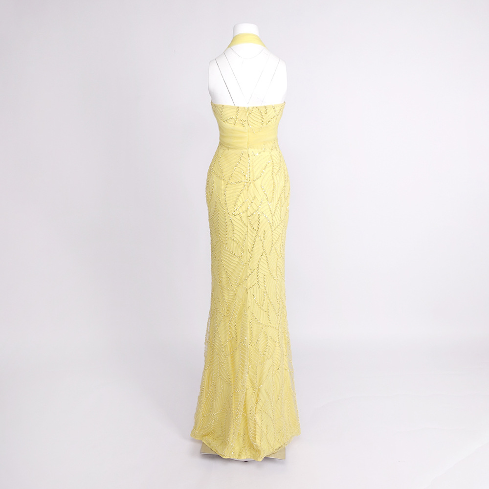 Vintage Yellow Mesh Sequin Pro - Vintage Fashion Exhibition 评论和价格