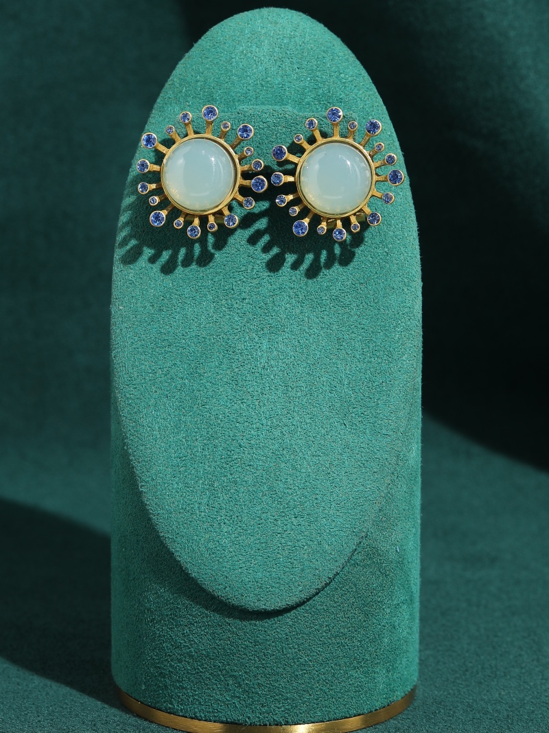 Vintage Green Agate Earrings A - Vintage Fashion Trends 2026 评论和价格