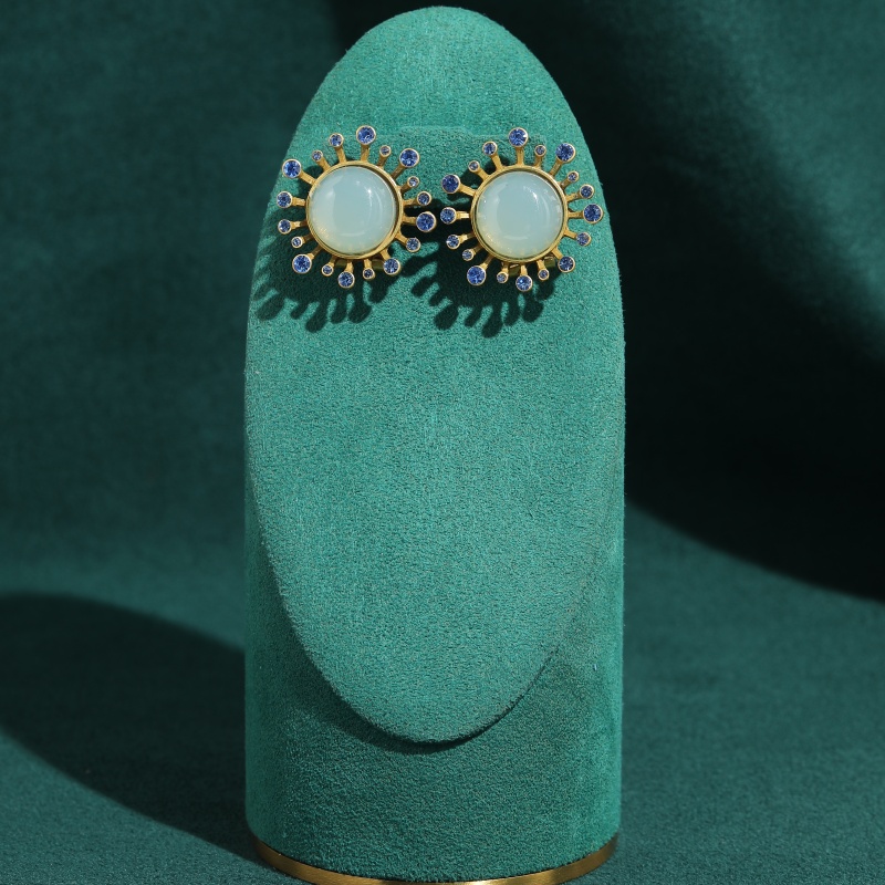 Vintage Green Agate Earrings A - Vintage Fashion Trends 2026 评论和价格