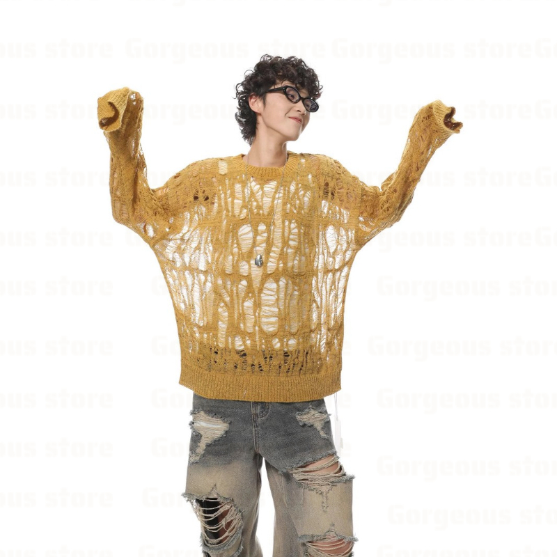 Vintage Ripped Hollow Out Mesh - Vintage Fashion In Japan 评论和价格