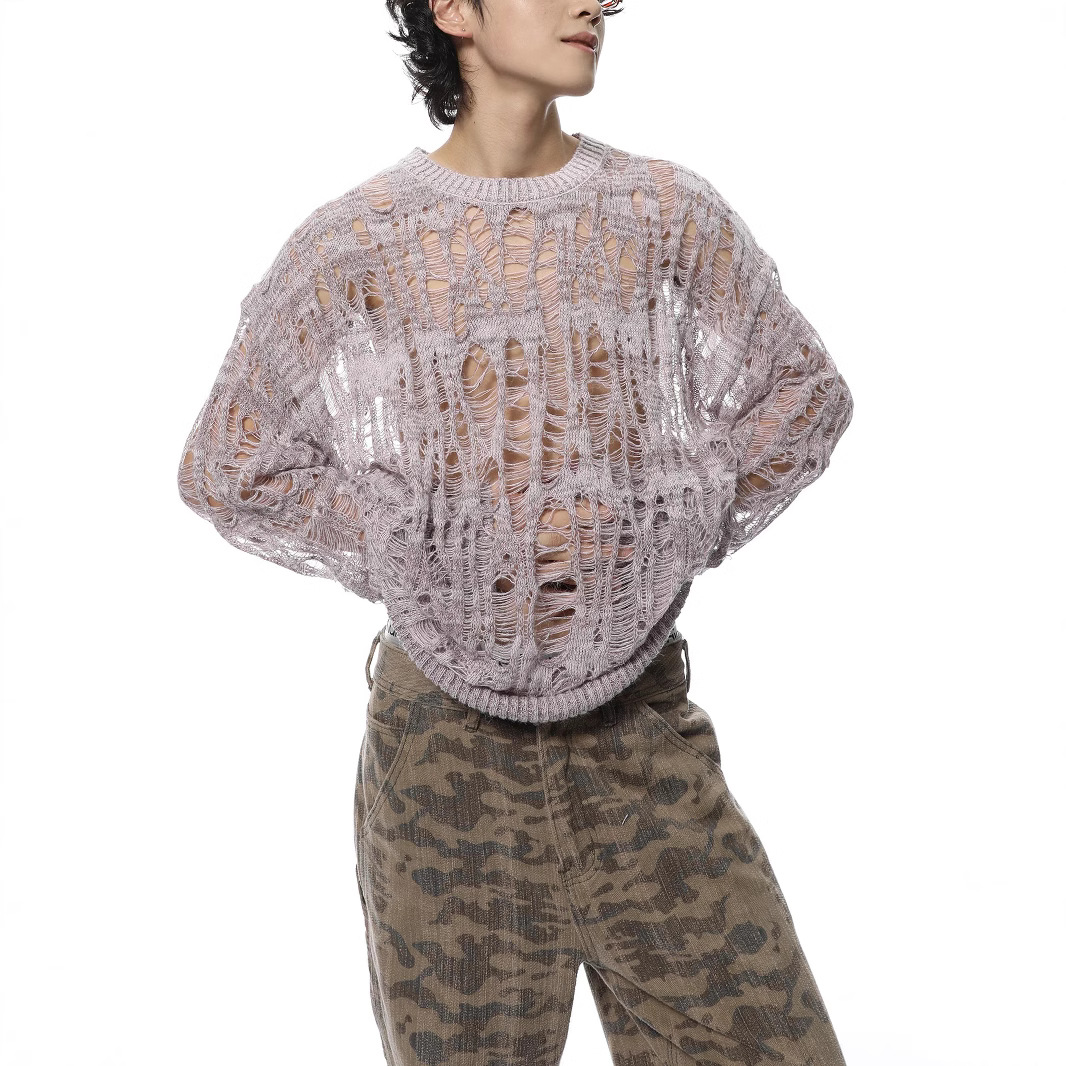 Vintage Ripped Hollow Out Mesh - Vintage Fashion In Japan 评论和价格