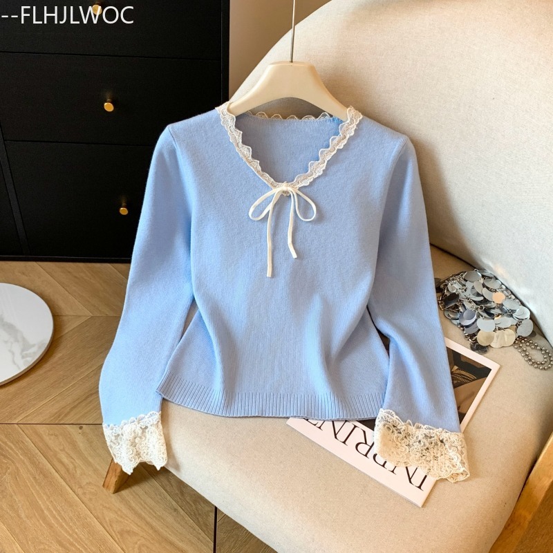 Bow Tie Tops Jumpers Pullovers - Vintage Fashion In Japan 评论和价格