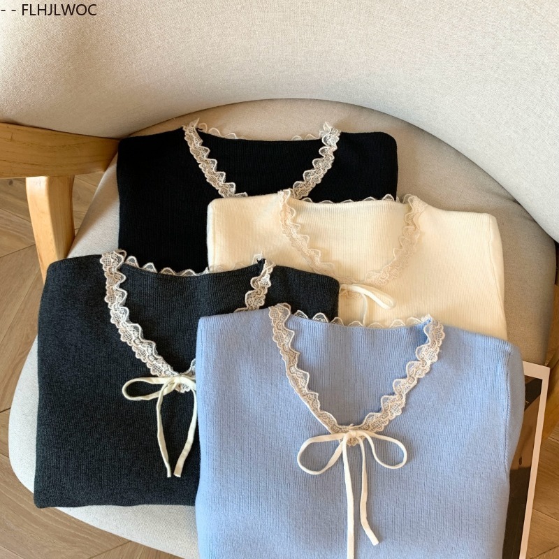 Bow Tie Tops Jumpers Pullovers - Vintage Fashion In Japan 评论和价格