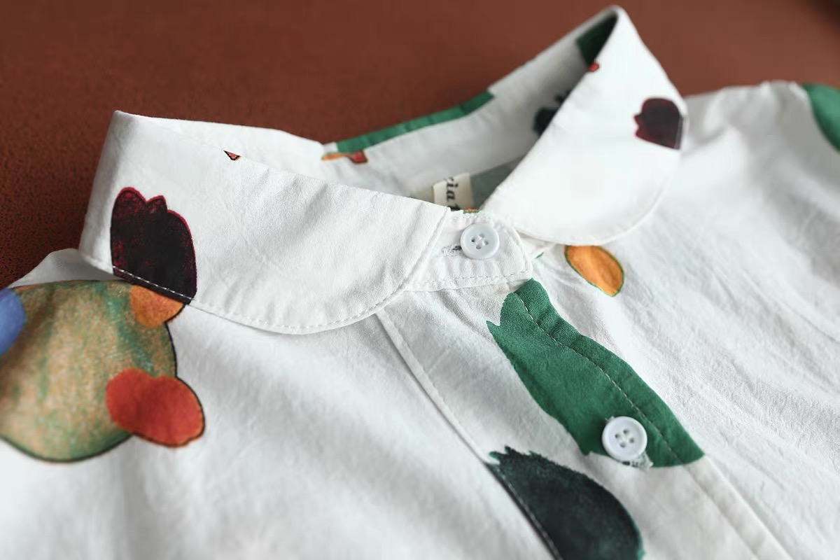 Women Abstract Watercolor Prin - Vintage Fashion In Japan 评论和价格
