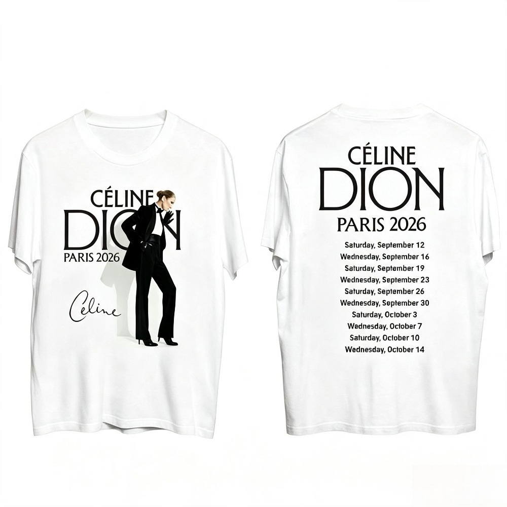 Celine Dion Paris 2026 Tour T- - Vintage Fashion In Paris 评论和价格